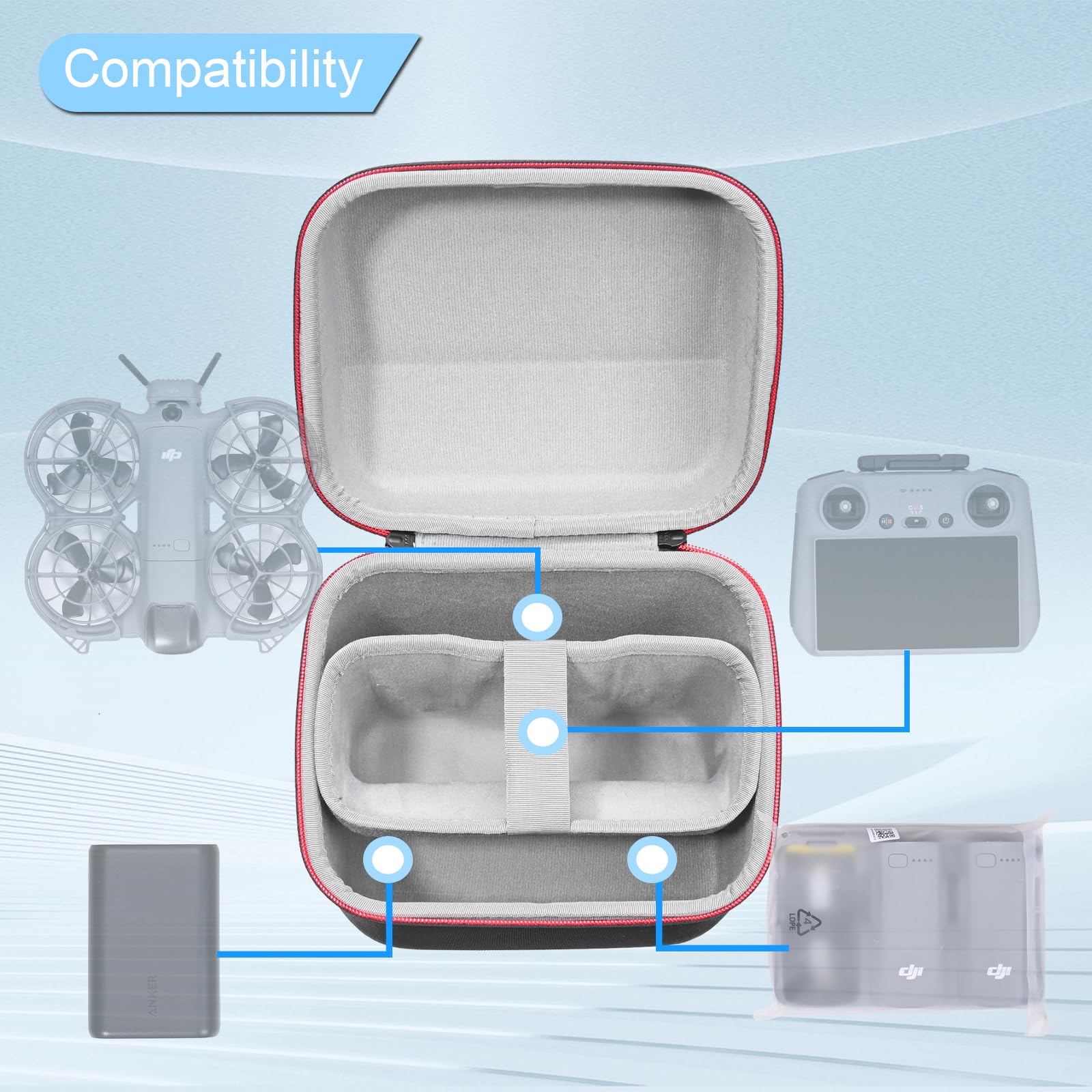 Estuche portátil para DJI Neo  - Drone Charging Hub reseña y precio